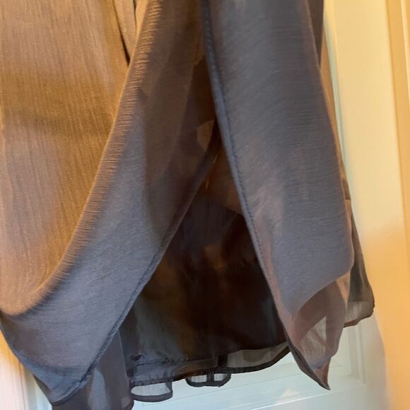 David’s Bridal Studio Gray Strapless Embellished Midi Dress Size 12 - Picture 11 of 11